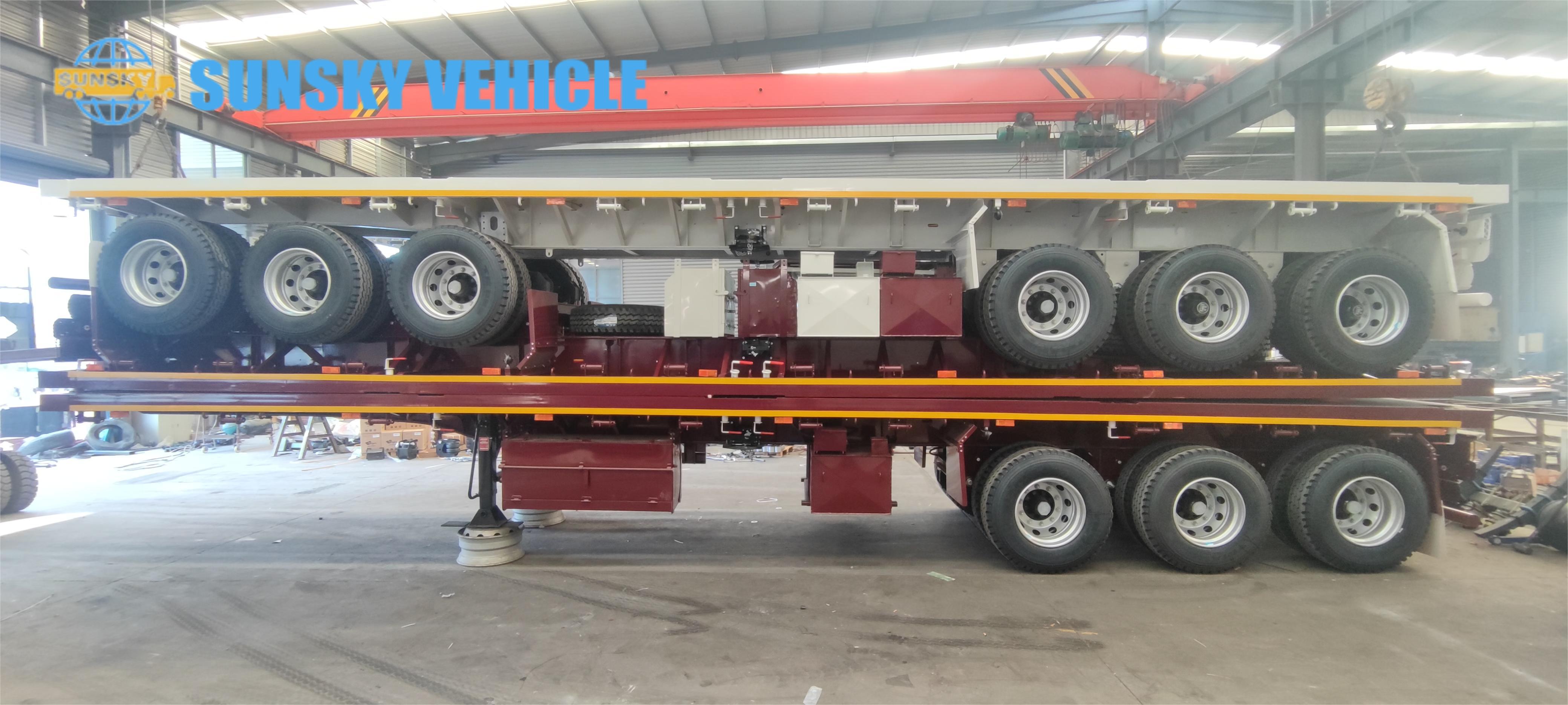 flatbed semi-trailer and drop deck trailer exported to Tanzania